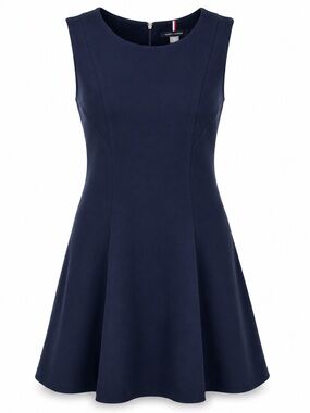 Tommy Hilfiger Navy Sleeveless Fit & Flare Mini Dress